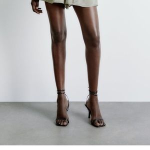 *WOO* Zara Heeled Strappy Leather Sandals. Size 36/US 6.